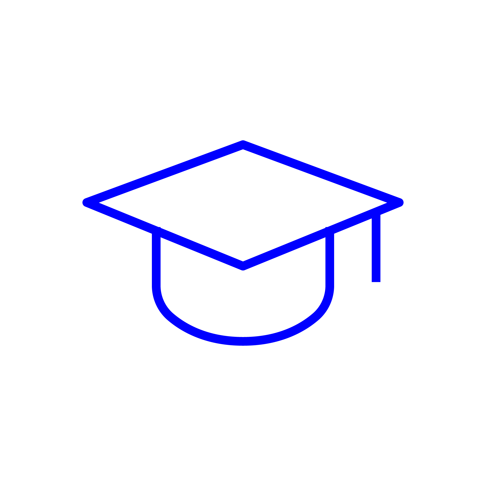 Abstract graphic representation of a doctor's hat as a symbol for integration in training courses