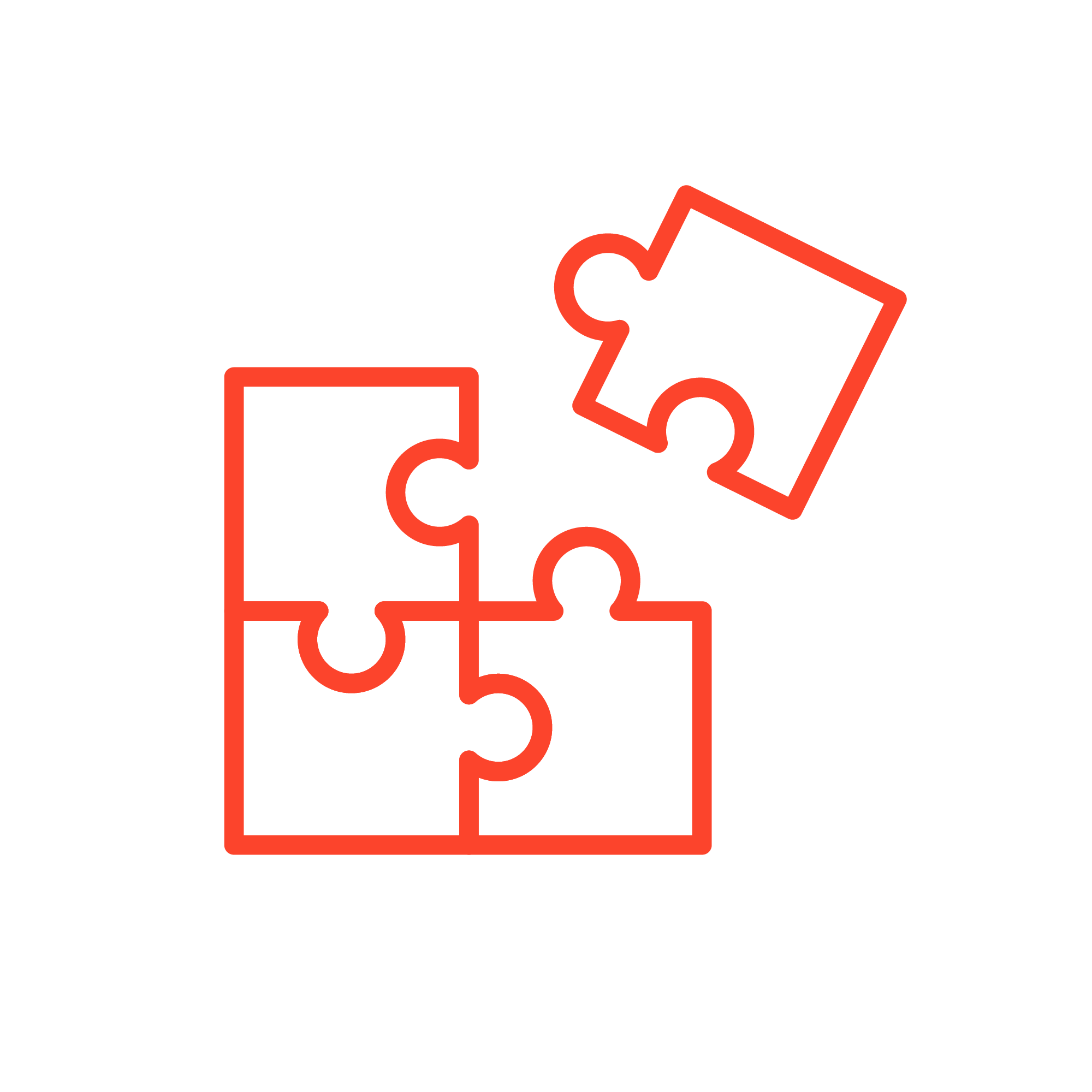 Abstrakte grafische Darstellung eines Puzzles als Symbol für die Stärkung von Mitarbeitenden als Innovationstreibende